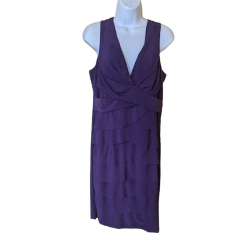 Purple Plum Sleeveless Stretch Dress Fits Size XL
